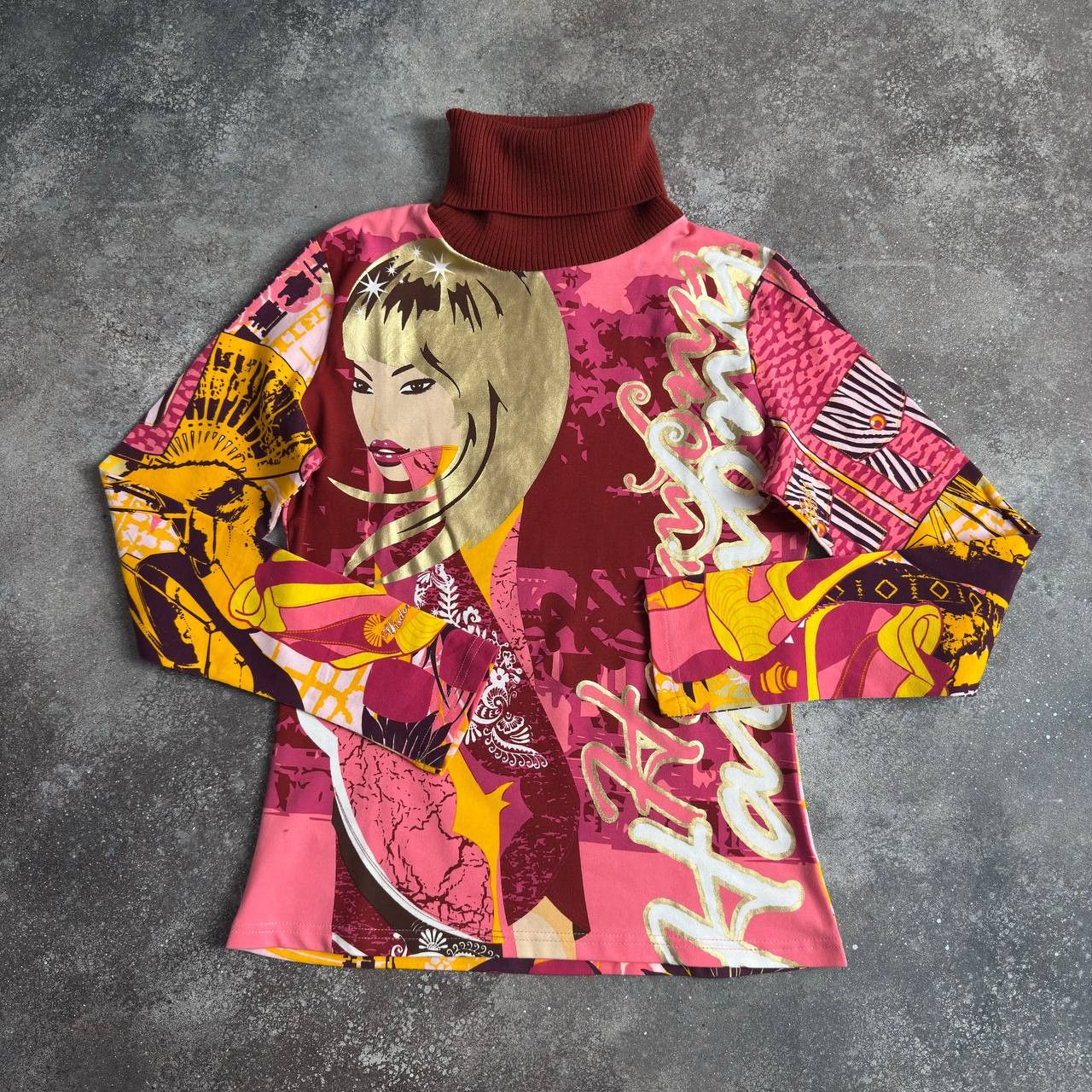 Custo Barcelona Custo Barcelona Y2K Vintage Lady Printed Long Sleeve Top Size M / US 6-8 / IT 42-44 - 2 Thumbnail