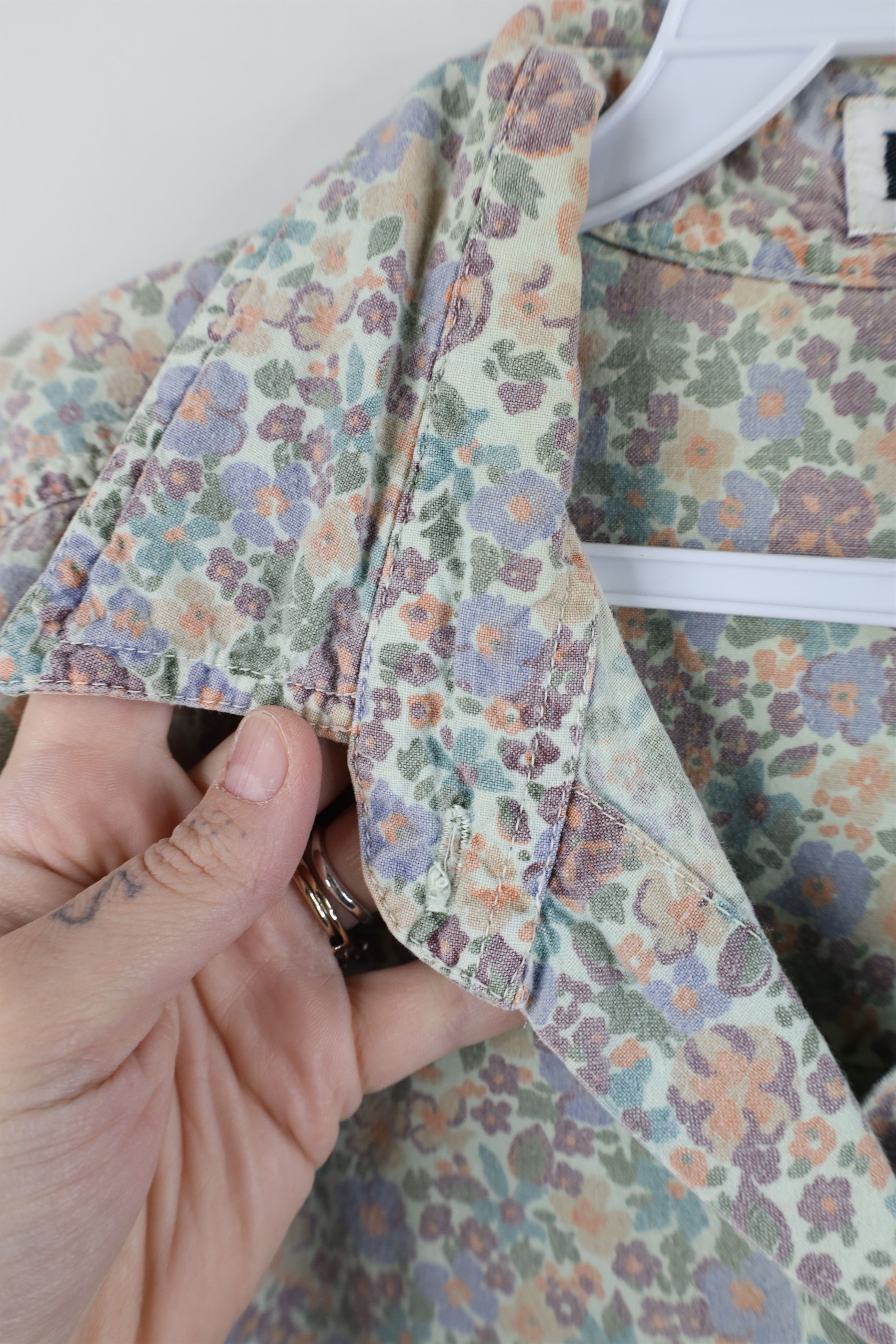 Vintage Vintage 90s Streetwear Flower Short Sleeve Button Shirt Size M / US 6-8 / IT 42-44 - 8 Thumbnail