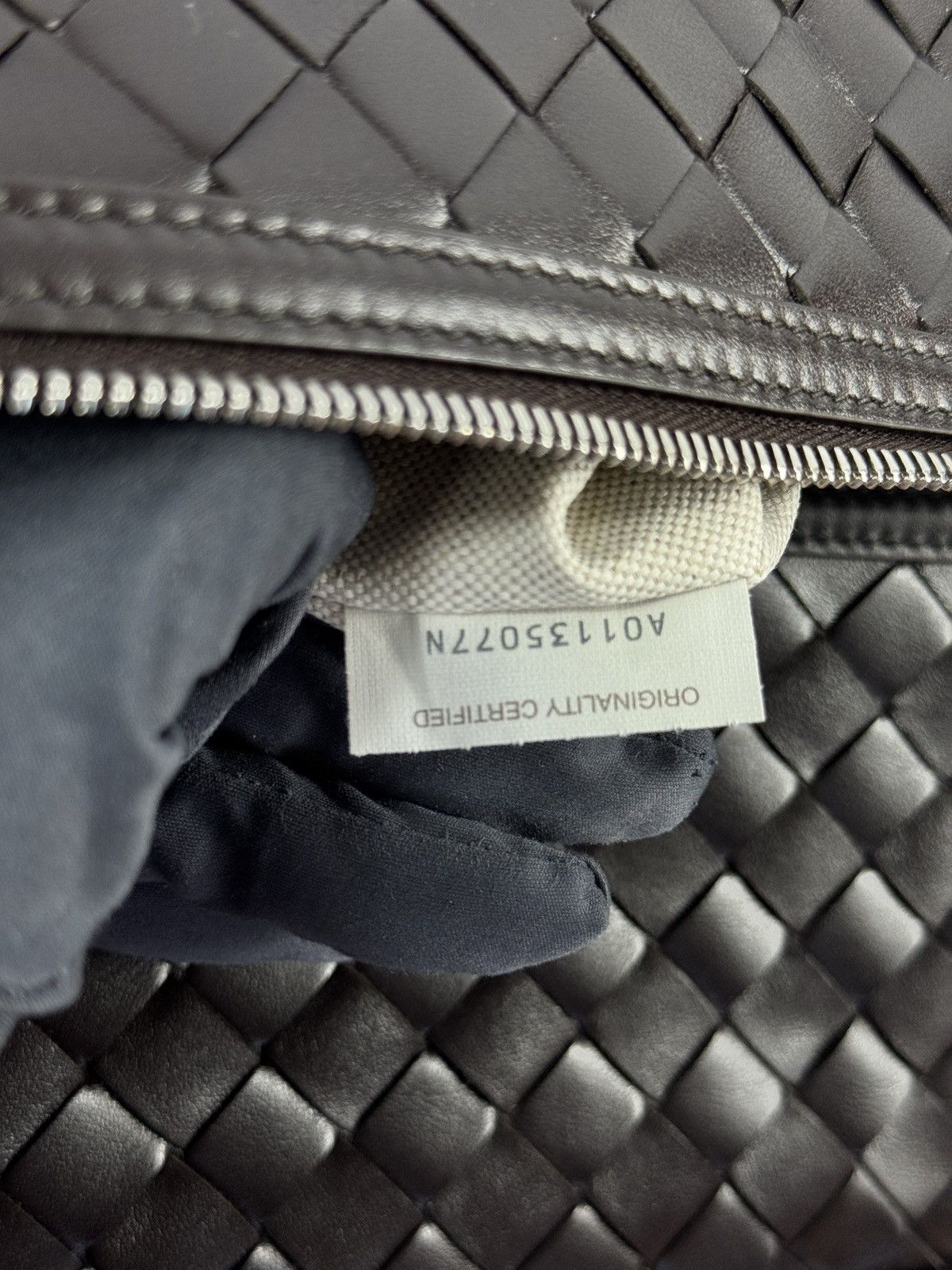 Bottega Veneta INTRECCIATO LEATHER DUFEL BAG Size ONE SIZE - 10 Thumbnail