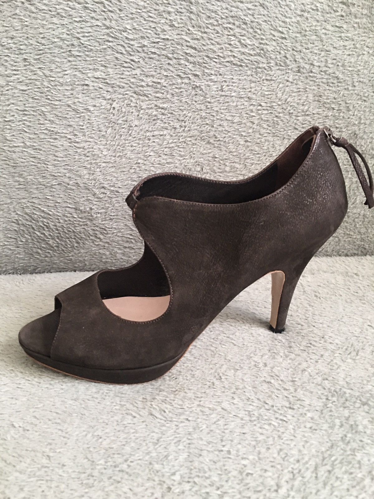 Miu Miu MIU MIU Suede Brown Leather Heels Sandals EU 39 Size US 9 / IT 39 - 1 Thumbnail