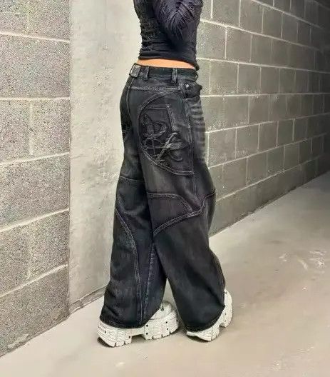 Japanese Brand Kuroda x Mint Retro Washed Black Straight Cut Baggy Jeans Size US 36 / EU 52 - 4 Thumbnail