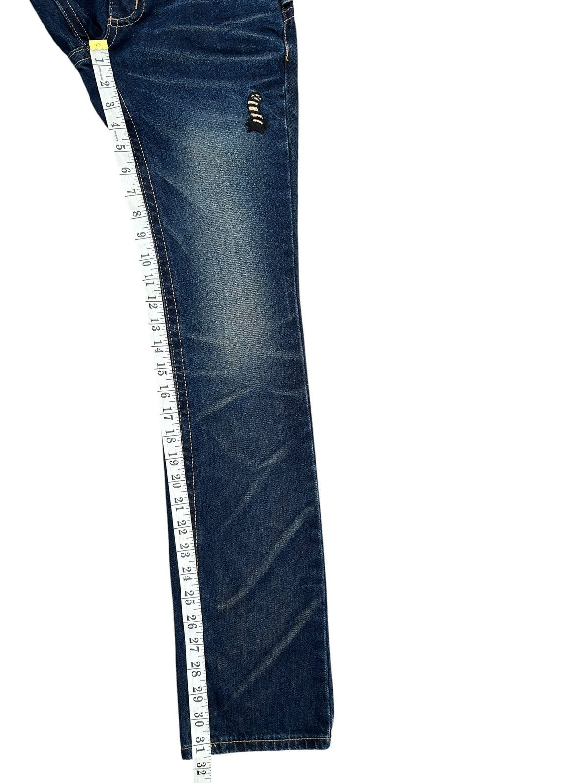 Kapital YOSHITOMO NARA LOLITA EXOTIC DISTRESSED DENIM JEANS Size US 29 - 17 Thumbnail