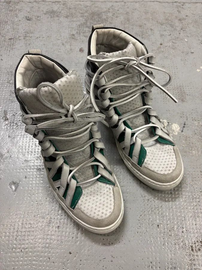 Damir Doma Damir Doma Multi Strip White Leather Sneakers Size US 8 / EU 41 - 4 Thumbnail