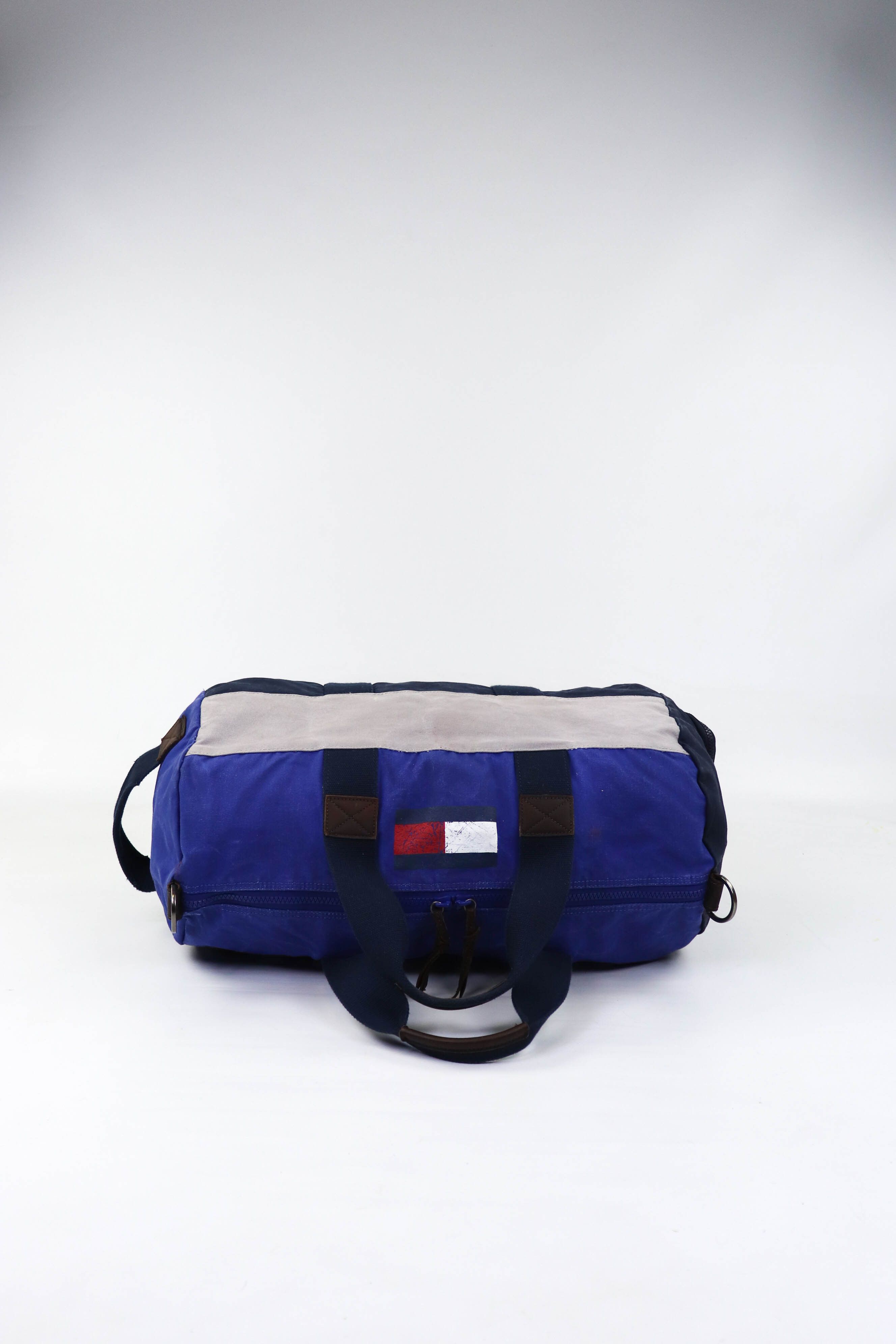 Tommy Hilfiger Tommy Hilfiger Sun Faded Blue/Navy/Gray Canvas Duffle Bag Size ONE SIZE - 6 Thumbnail