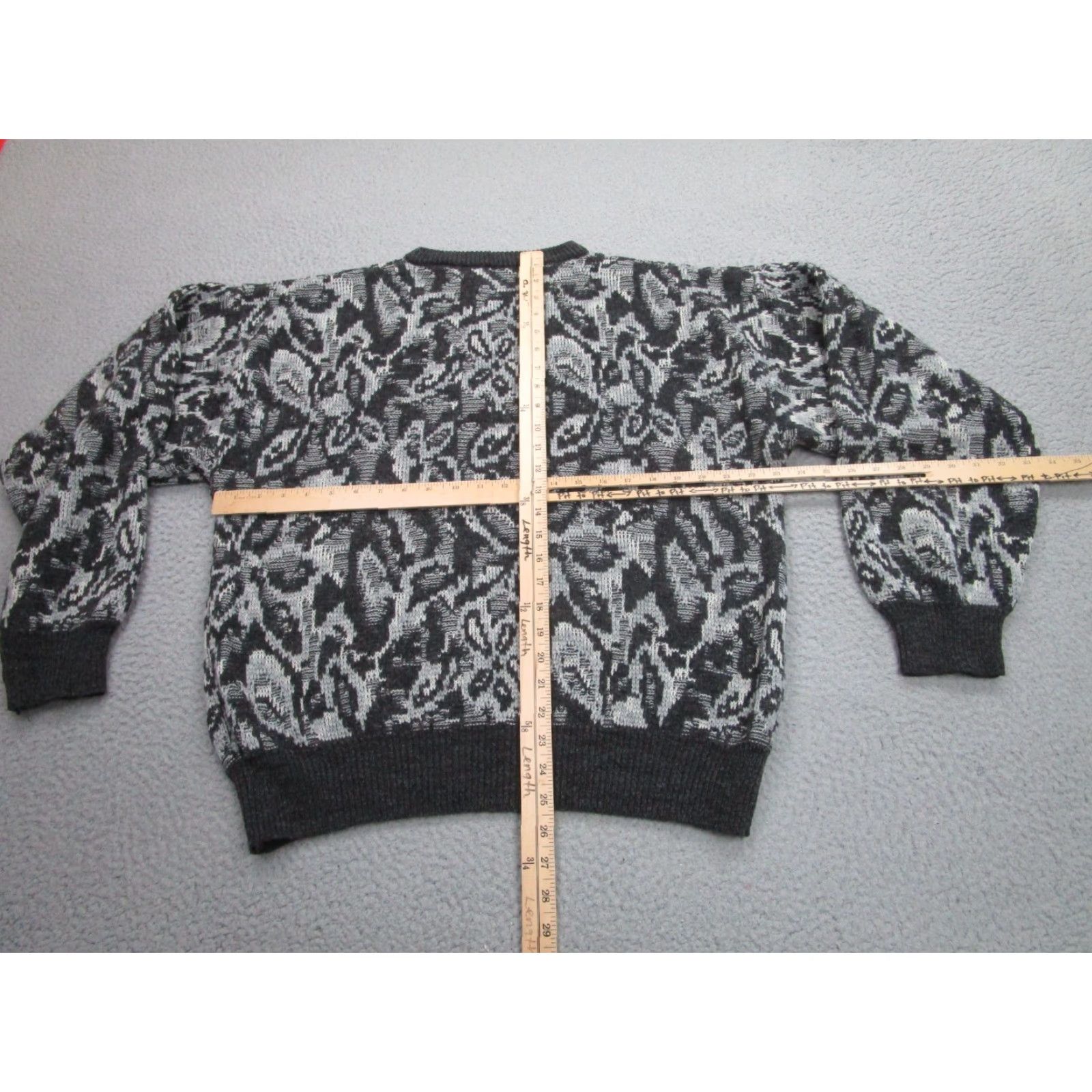 Vintage VINTAGE Progressive Apparel Sweater Mens L Gray Geometric Pullover 80s 90s Jumper Wool Acrylic Knit Crew Neck Casual Size US L / EU 52-54 / 3 - 7 Thumbnail