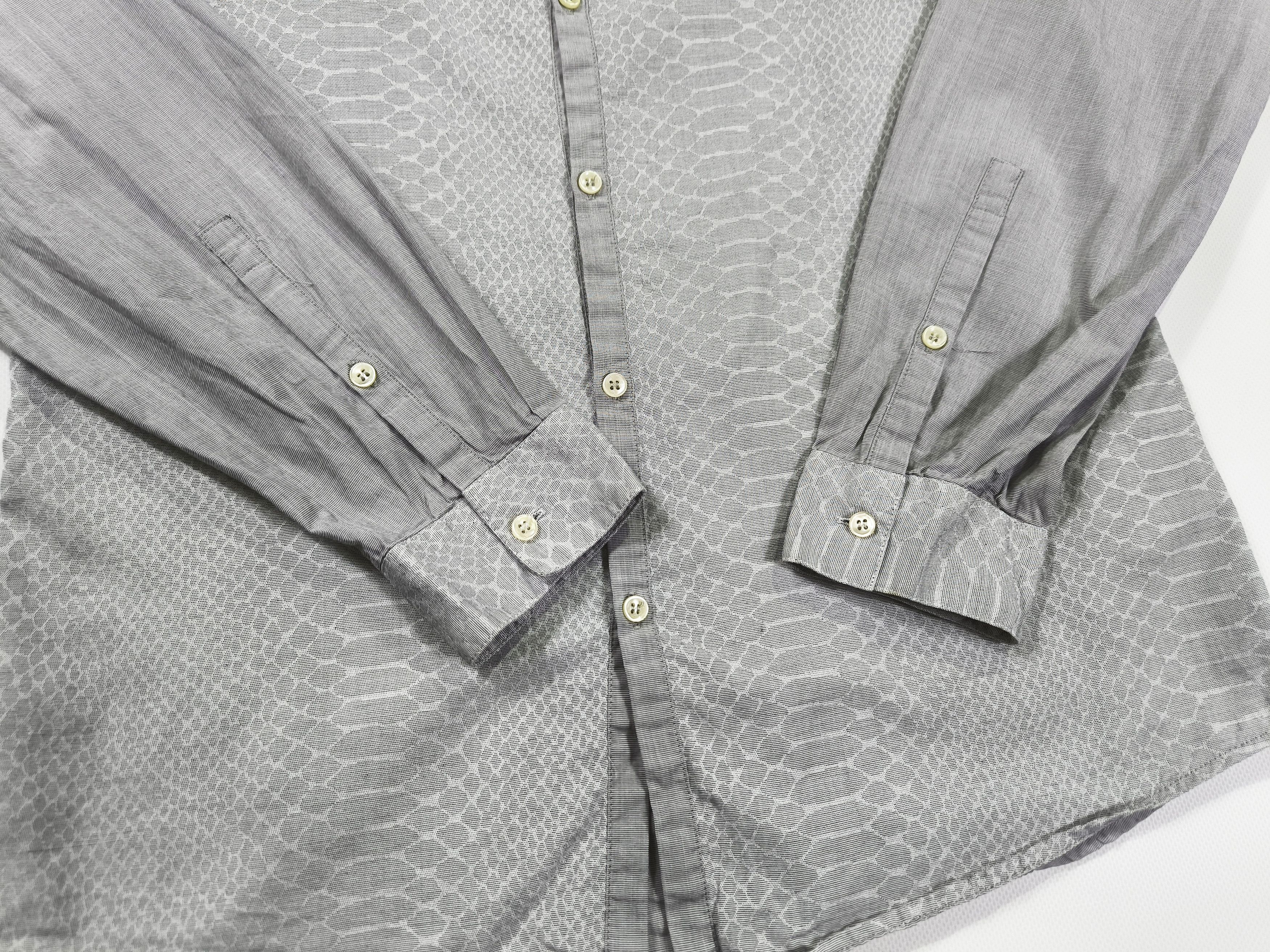 Just Cavalli Just Cavalli Gray Snake Pattern Cotton Shirt Size 46 Size US M / EU 48-50 / 2 - 4 Thumbnail
