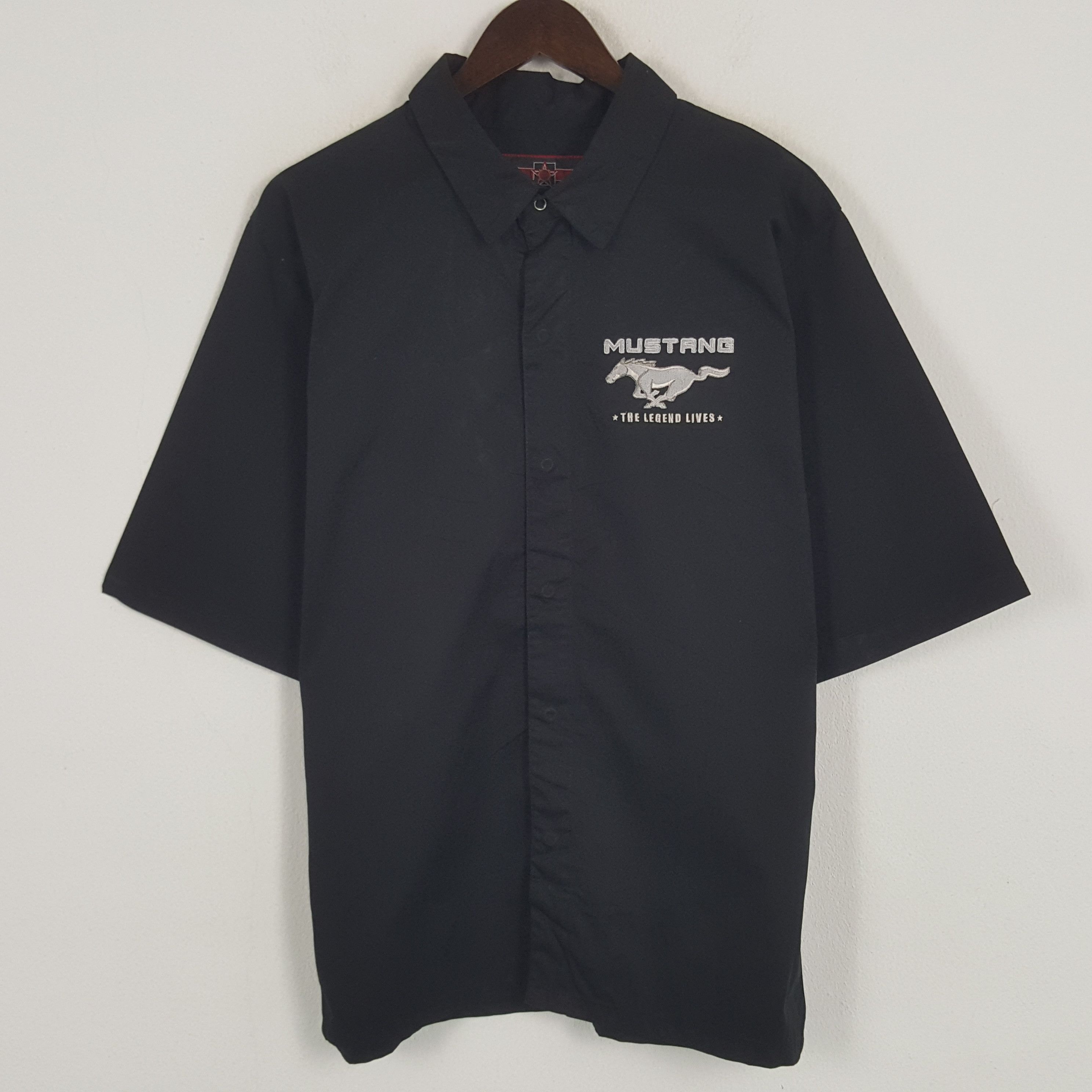 Vintage Vintage Ford Mustang Worker Button Up Shirt Size US L / EU 52-54 / 3 - 3 Thumbnail