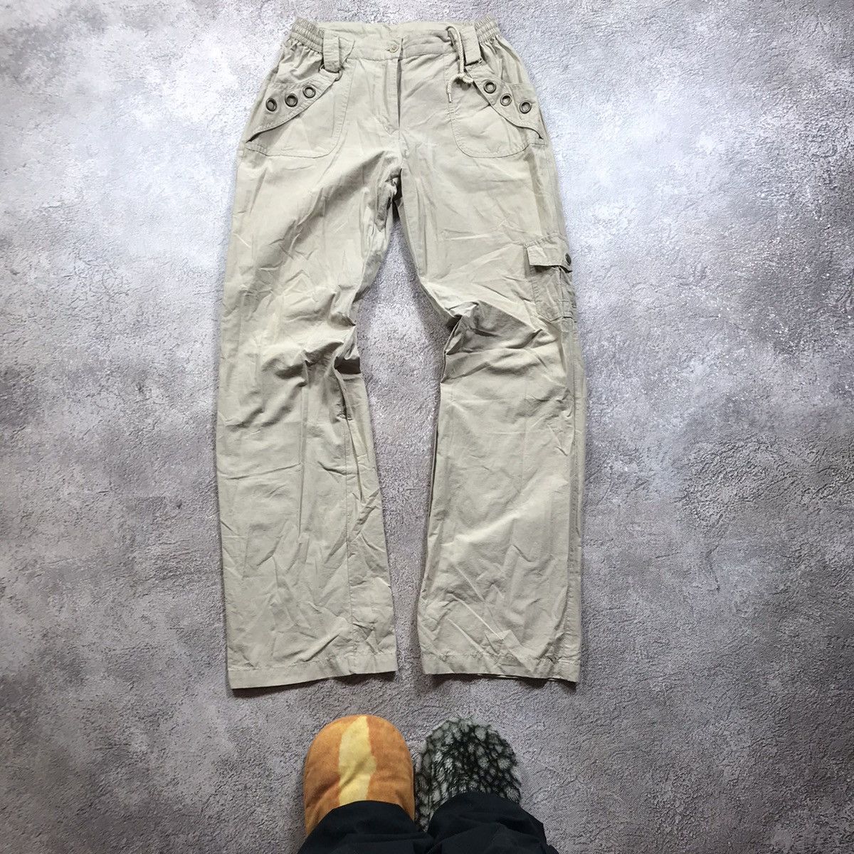 Vintage Vintage Y2K Baggy Cargo Pants Distressed Workwear Grunge 27 Size 27" / US 4 / IT 40 - 2 Thumbnail