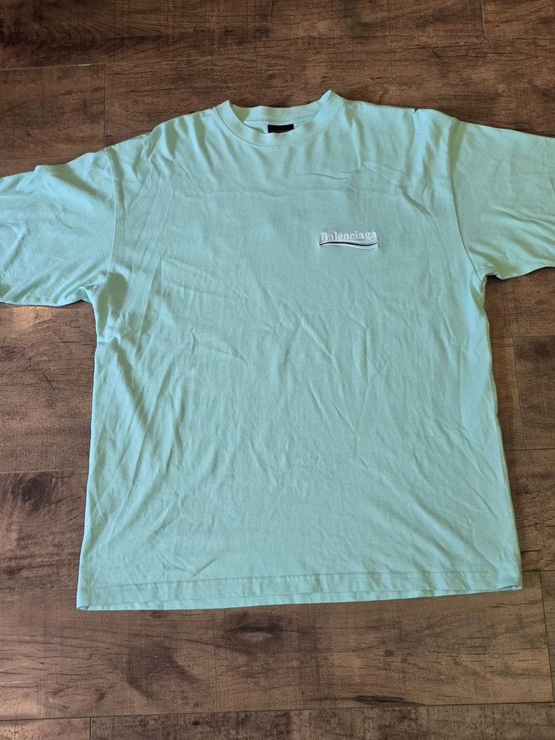 Balenciaga Balenciaga Mint Green Cola Short Sleeve T-shirt Size US M / EU 48-50 / 2 - 1 Thumbnail