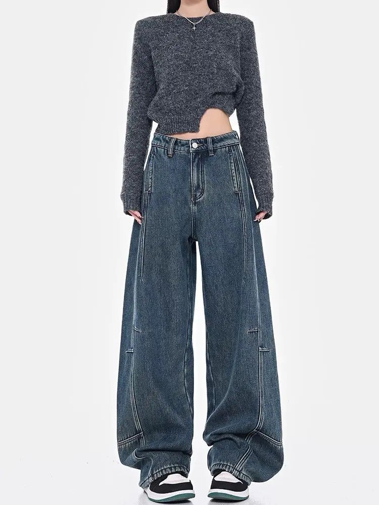 Japanese Brand × Jean Retro loose casual wide leg jeans Size US 32 / EU 48 - 5 Thumbnail