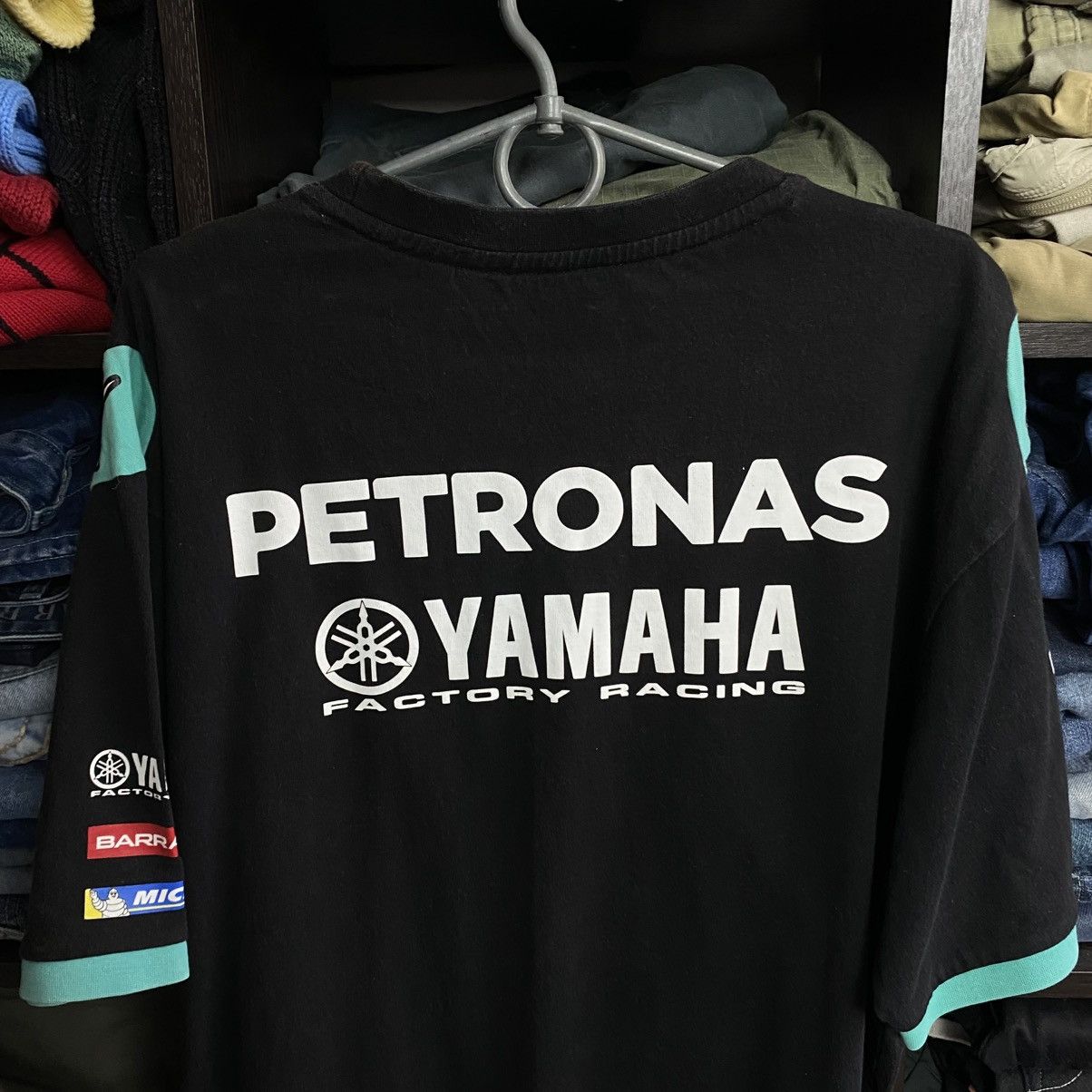 Yamaha Vintage Yamaha Petronas Michelin Alpinastar big logo tee Size US XL / EU 56 / 4 - 9 Thumbnail
