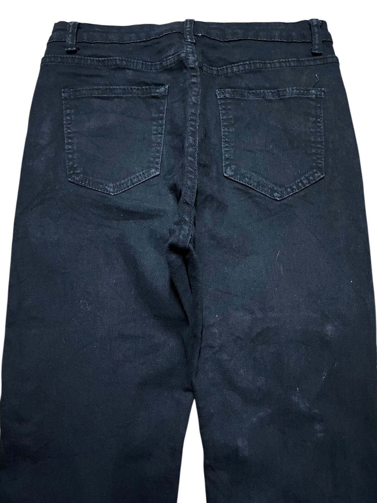 Japanese Brand Vintage Japanese Brand Black Denim lace Up knee Flare Jeans Size US 27 - 4 Thumbnail