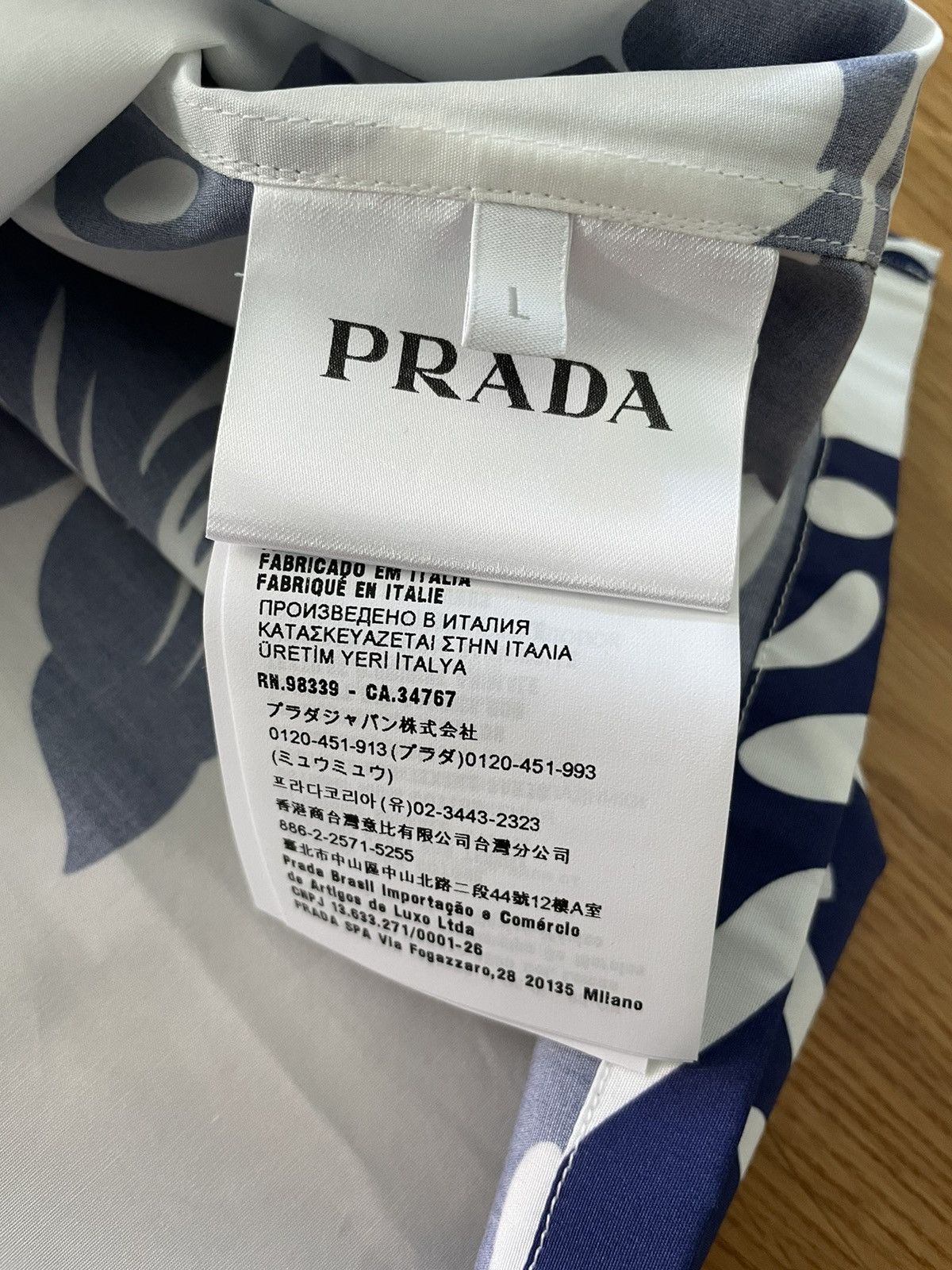 Prada Prada Bowling Shirt “Ibiscus Print” Size US L / EU 52-54 / 3 - 7 Thumbnail