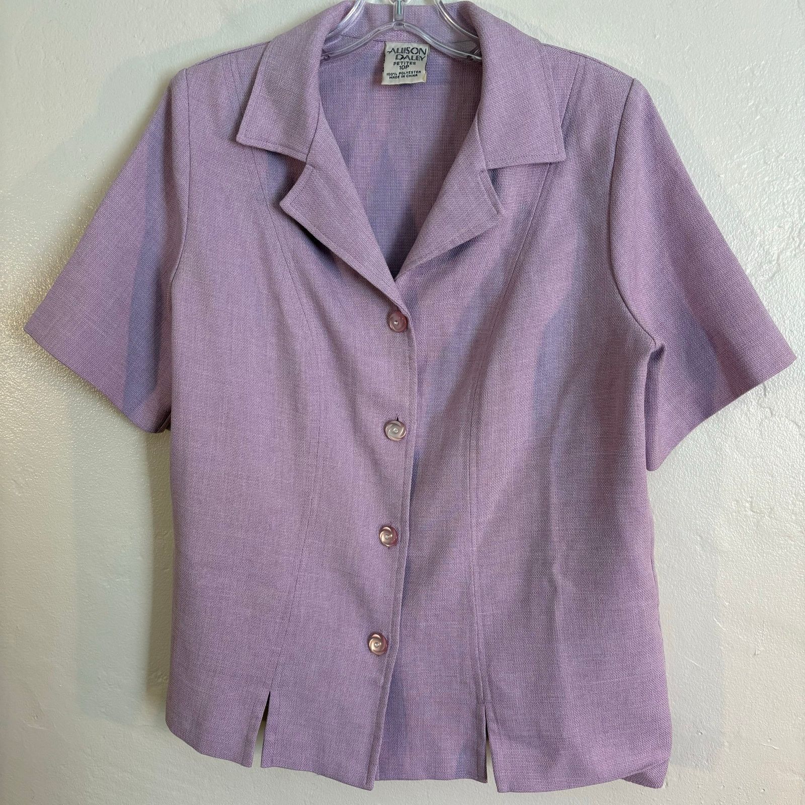 Other Alison Daley Lavender Purple Button Up Blouse Size L / US 10 / IT 46 - 1 Thumbnail