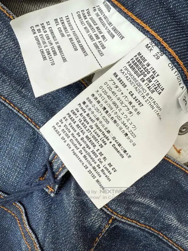 Prada Prada Blue Denim Casual Pants for Men. Size US 26 / EU 42 - 3 Thumbnail