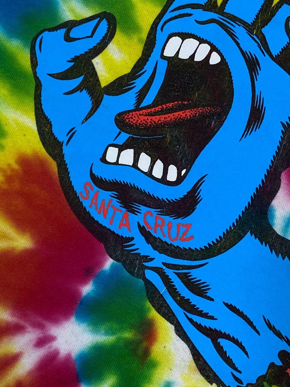Santa Cruz Skateboards Vintage Santa Cruz Skateboards Hand Print Tie Dye T-Shirt Size US M / EU 48-50 / 2 - 10 Thumbnail