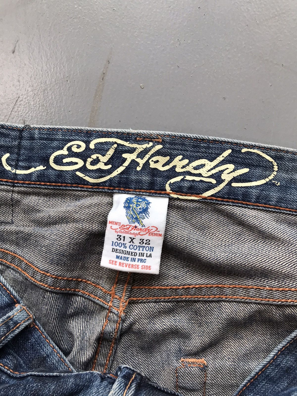 Ed Hardy × Vintage Vintage Edhardy dragons 🐉 embroidered denim Size US 34 / EU 50 - 7 Thumbnail