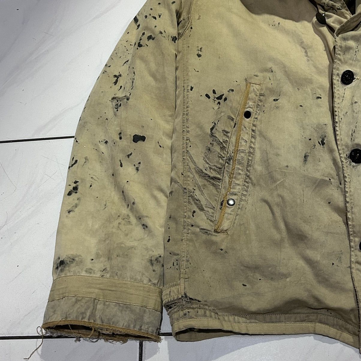 Massimo Osti × Stone Island × Vintage Destroyed worn Stone Island Raso Gommato vtg dutchrope liner Size US XXL / EU 58 / 5 - 5 Thumbnail