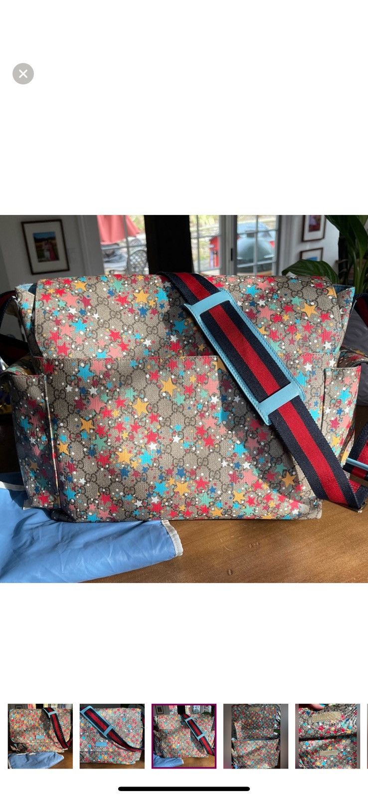 Gucci GUCCI GG Supreme Star Diaper Bag Size ONE SIZE - 3 Thumbnail