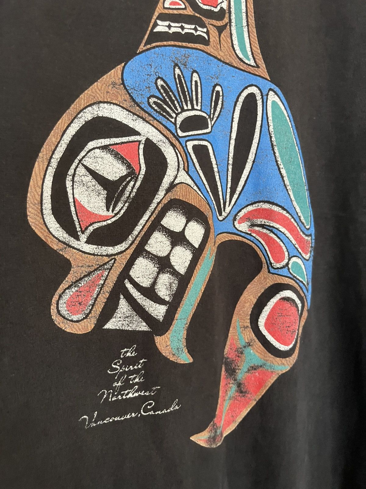 Vintage 🔥TRUE SUNFADED SPIRIT OF NORTHWEST POP ART SINGLE STITCHED Size US L / EU 52-54 / 3 - 3 Thumbnail