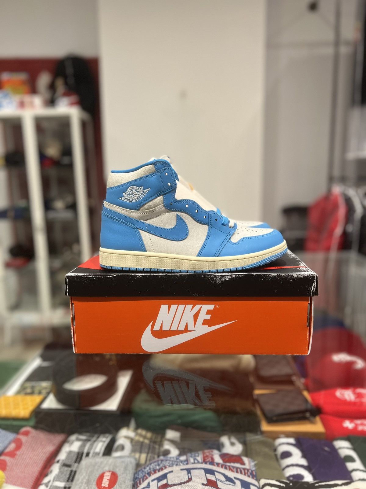 Jordan Brand Jordan 1 High OG UNC Reimagined Size: 9.5 Size US 9.5 / EU 42-43 - 1 Thumbnail
