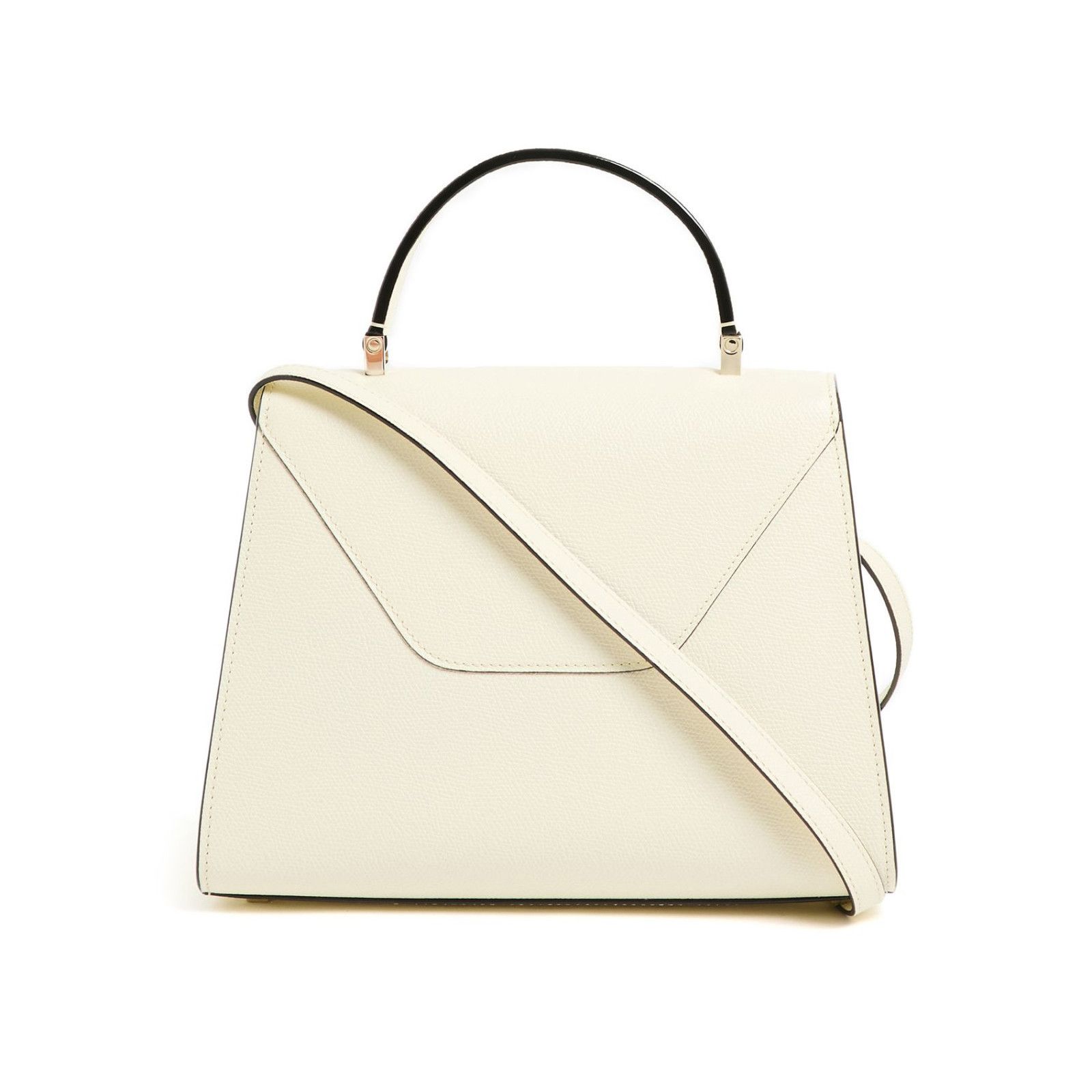 VALEXTRA Iside Medium $4550 Pergamena White Top Handle Bag N
