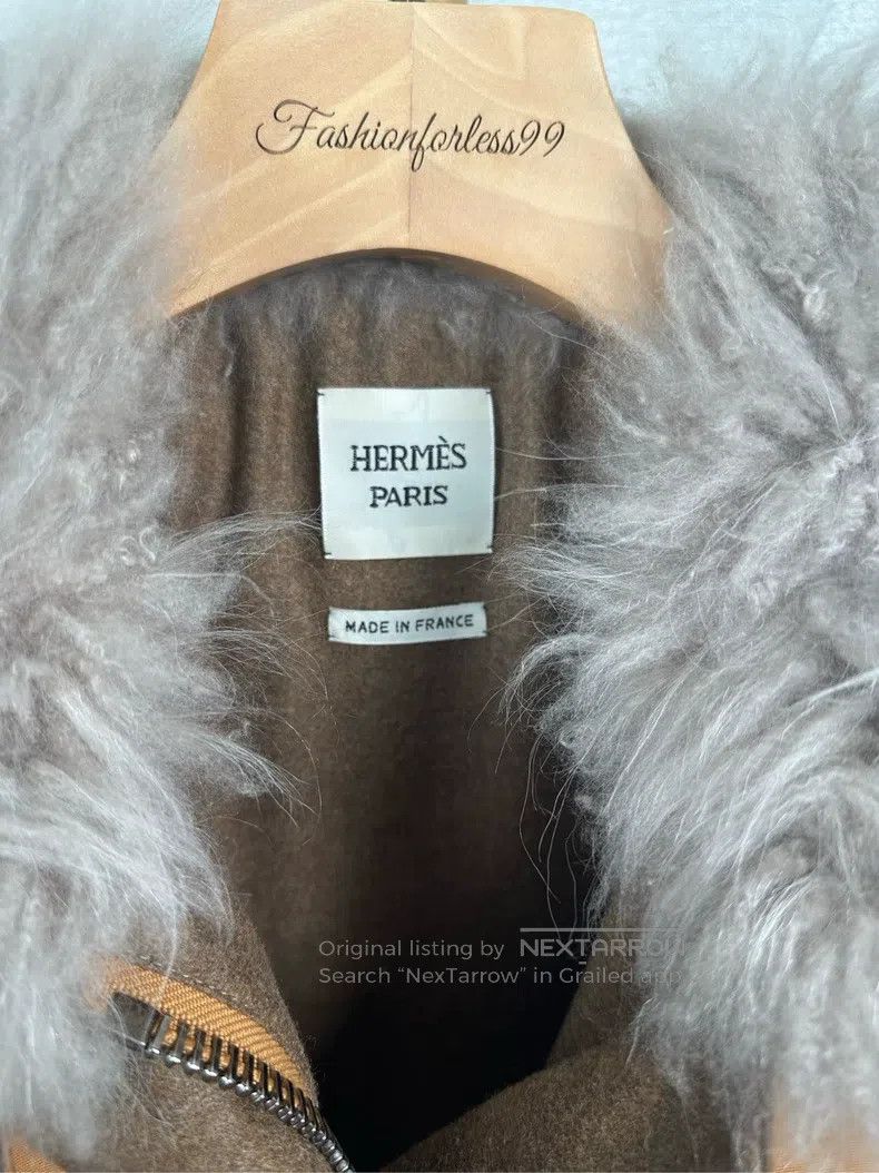 Hermes Hermes Orange Short Faux Fur Jacket Size XS / US 0-2 / IT 36-38 - 3 Thumbnail