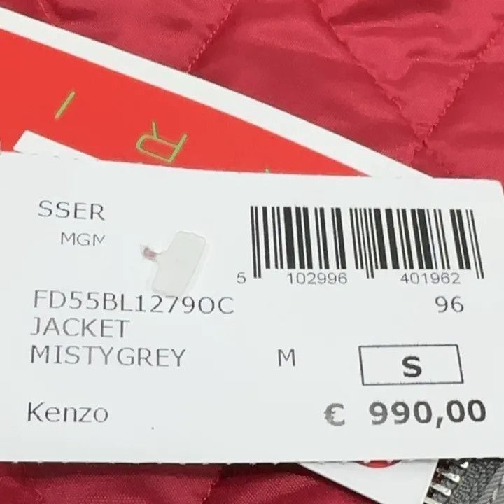 Kenzo KENZO Gray Logo Print Long Sleeve Jacket -2507 Size US S / EU 44-46 / 1 - 4 Thumbnail