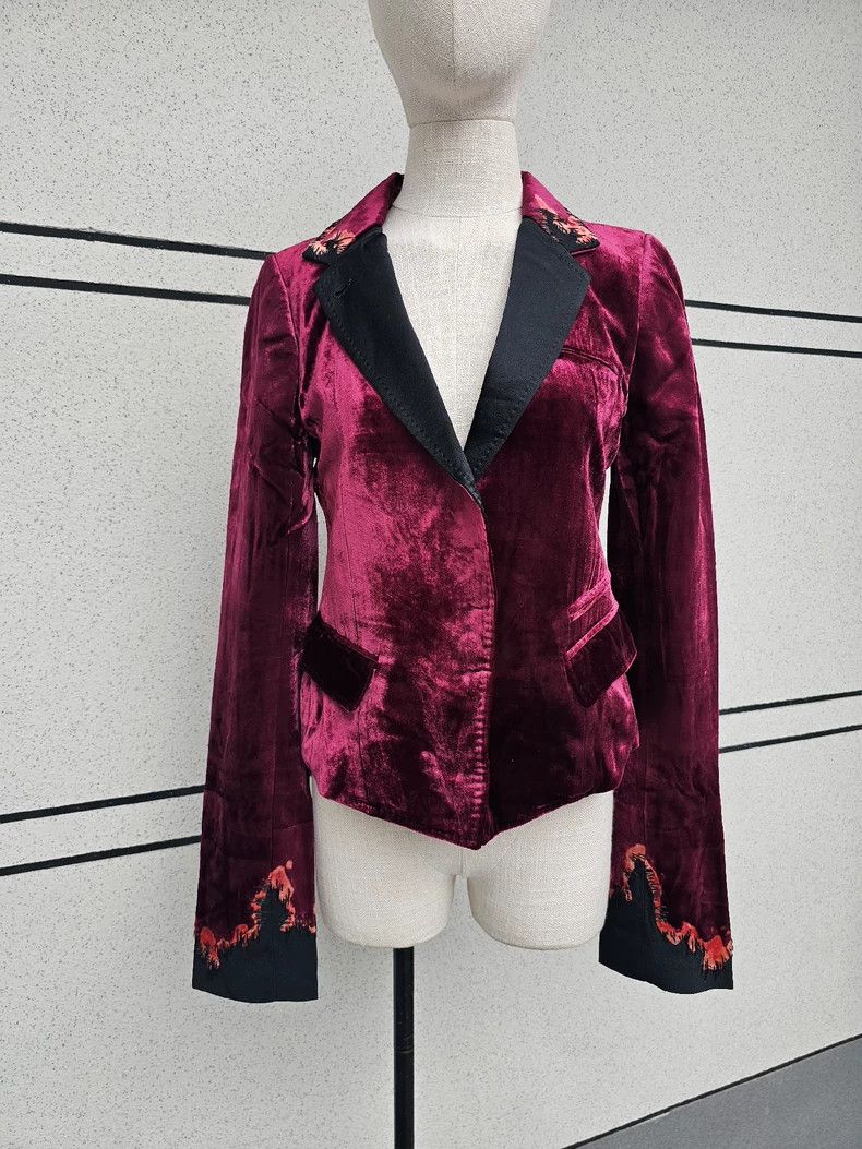 Haider Ackermann Haider Ackermann Women's Velvet Jacket Size S / US 4 / IT 40 - 2 Thumbnail