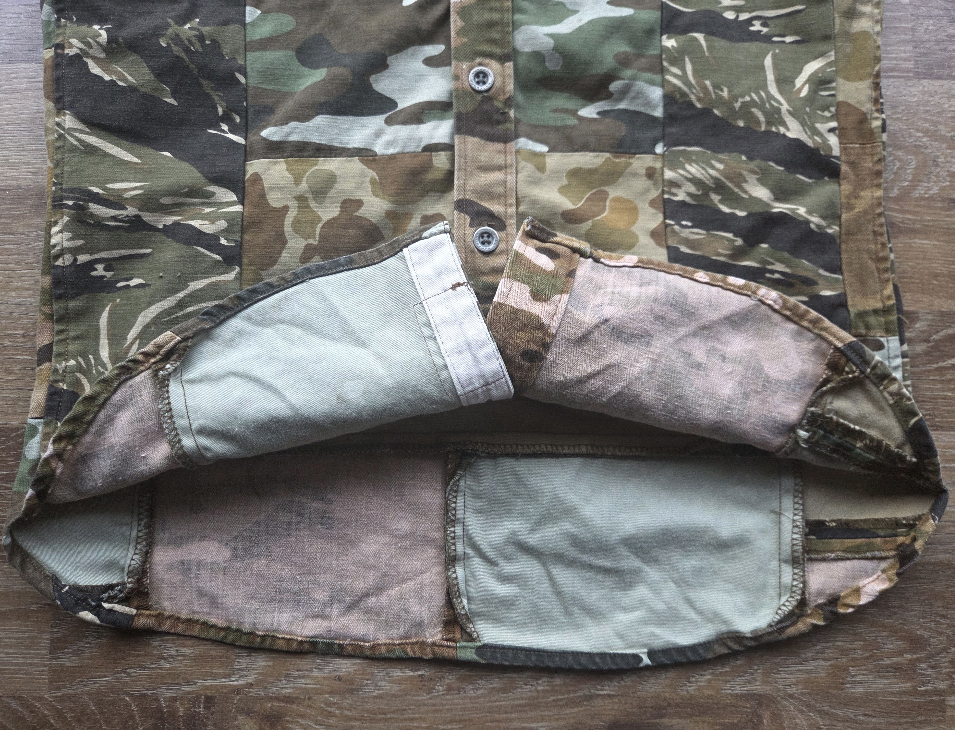 Backbone BACKBONE Tiger Stripe Camo Patchwork Military Shirt SS2015 Size US S / EU 44-46 / 1 - 7 Thumbnail
