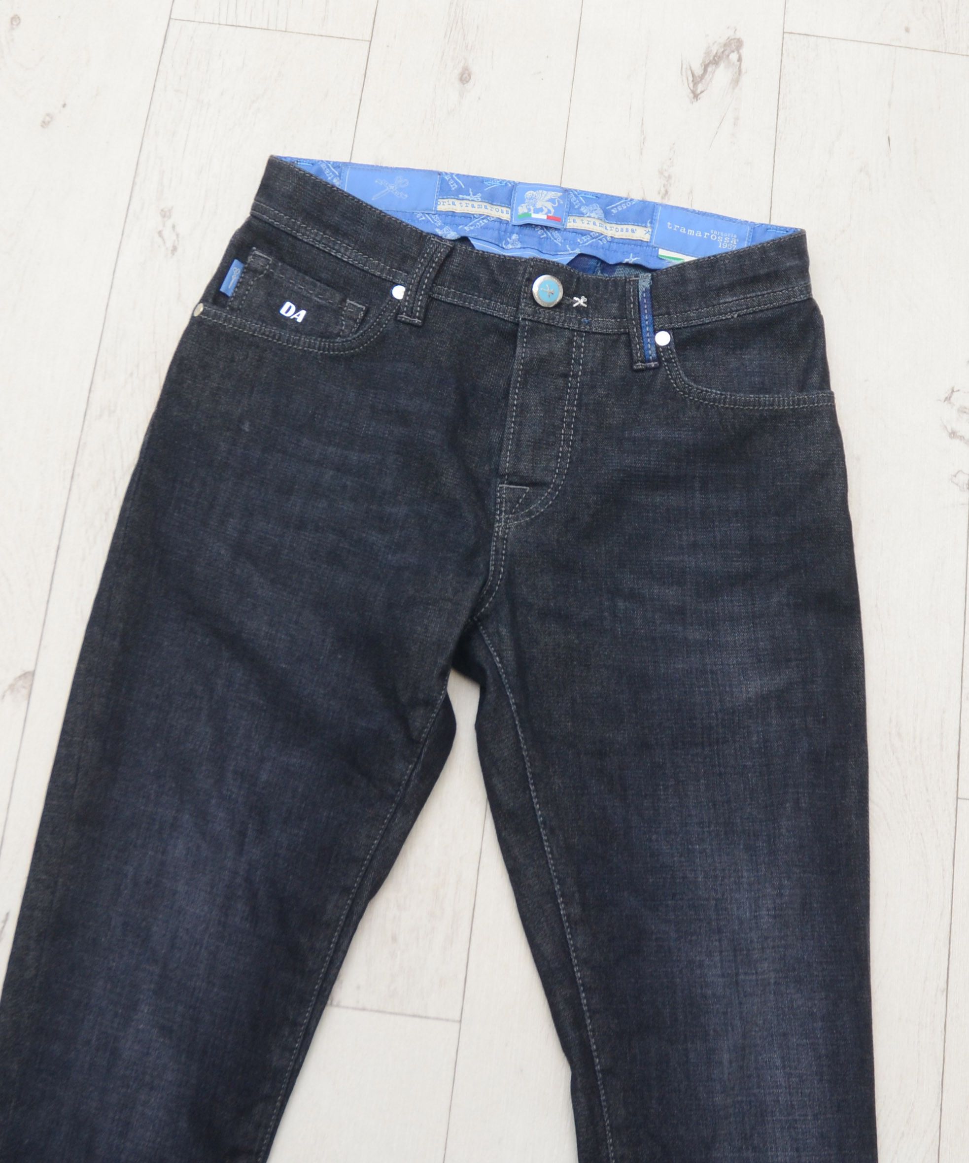 Designer Sartoria Tramarossa Leonardo Italian Jeans Dark Gray Pants Size US 30 / EU 46 - 3 Thumbnail