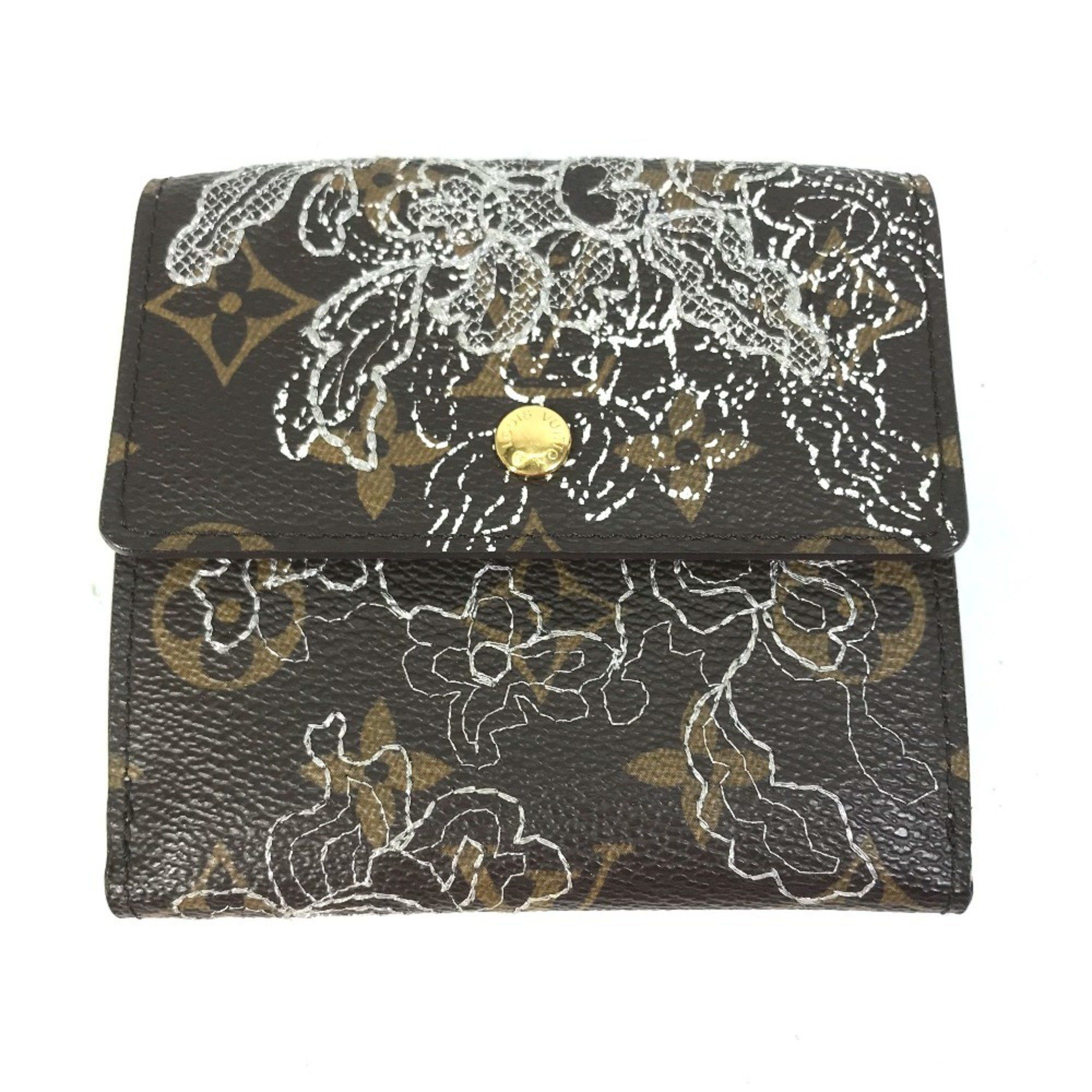 Louis Vuitton LOUIS VUITTON M95396 Monogram Dantiel Portefeuille Elise Tri-fold Wallet in Canvas, Women's, Brown Size ONE SIZE - 1 Thumbnail