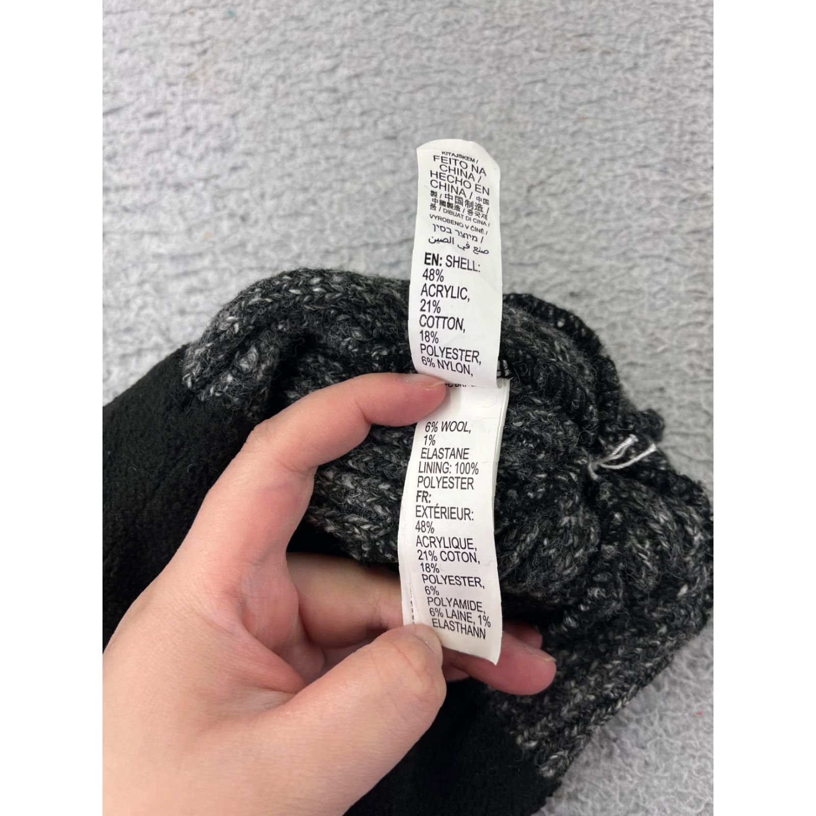 Vintage ROXY Beanie Hat One Size Gray Wool Blend Knit Lined Pom Ski Women's Size ONE SIZE - 8 Thumbnail
