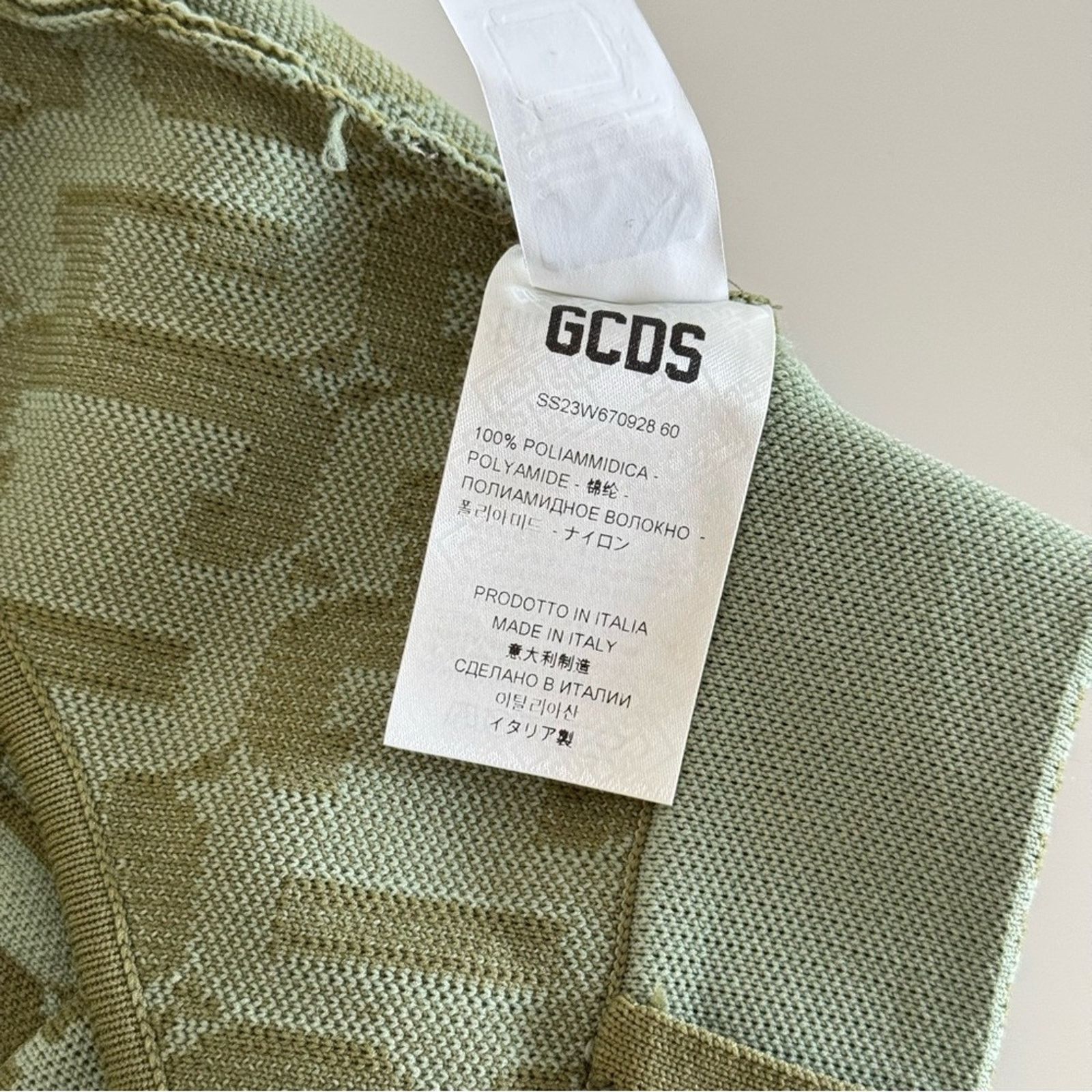 GCDS NWT! GCDS Top, Monogram, Green, Size L, Authentic Size L / US 10 / IT 46 - 10 Thumbnail