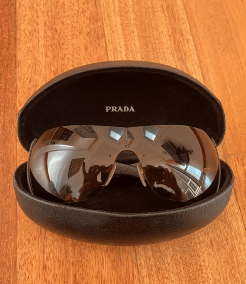 Prada PRADA Sunglasses Wrap Shield Mask Symbole Sport Red Tab Size ONE SIZE - 3 Thumbnail