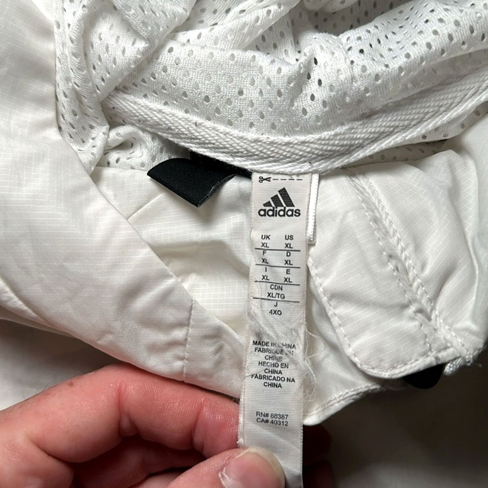 Adidas Adidas Track Jacket - XL Windbreaker Men White Polyester Jacket Size US XL / EU 56 / 4 - 8 Thumbnail