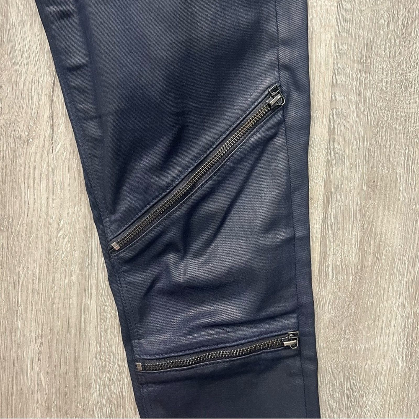Cult Of Individuality Cult of Individuality Moto Skinny Leather Straight Jeans 27 Size 27" / US 4 / IT 40 - 6 Thumbnail