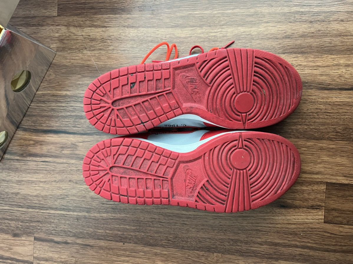 Nike × Off-White Nike Dunk Low Off-White University Red Size US 10.5 / EU 43-44 - 4 Thumbnail