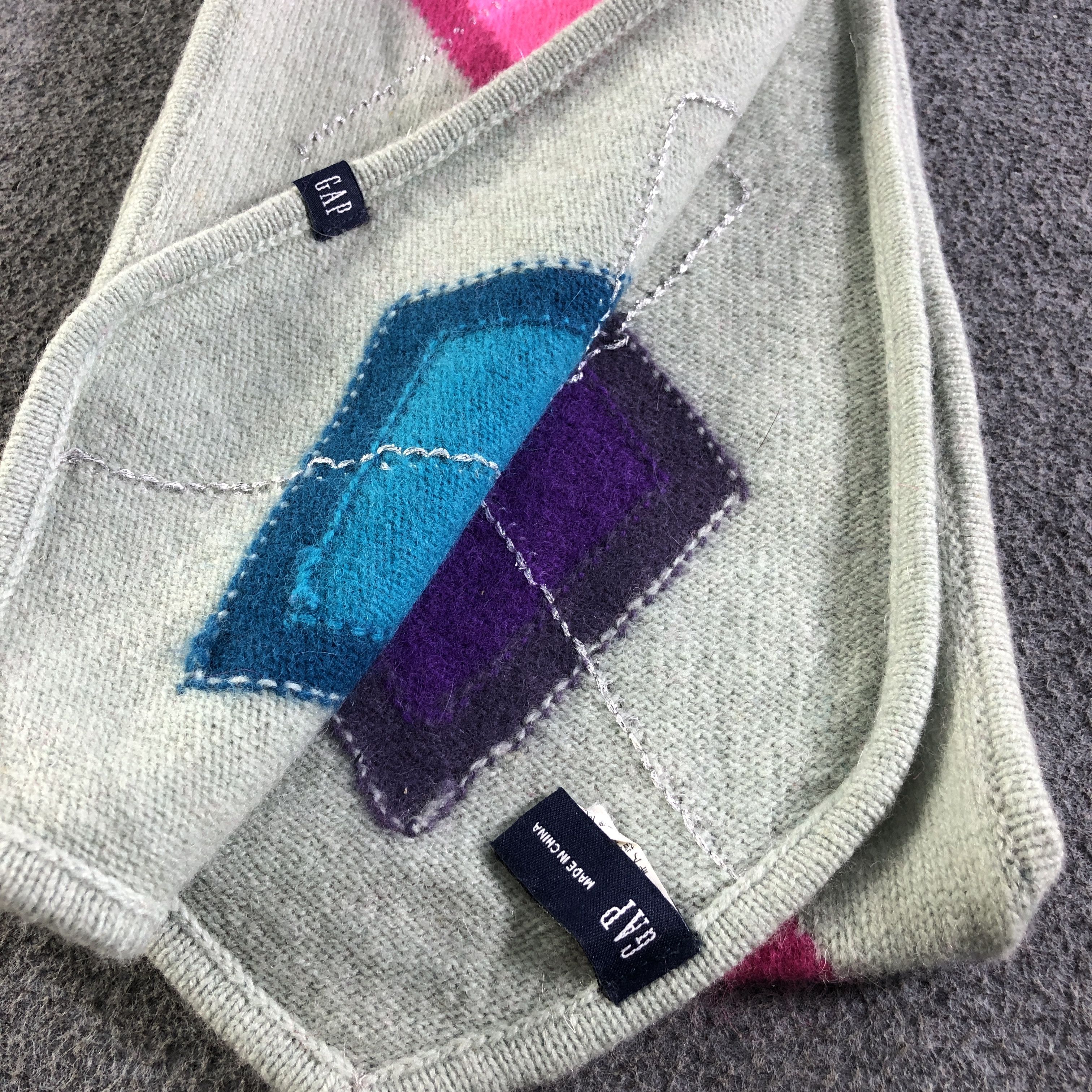 Gap Gap Diamond Wool Scarf Muffler Neckwear V2772 Size ONE SIZE - 6 Thumbnail