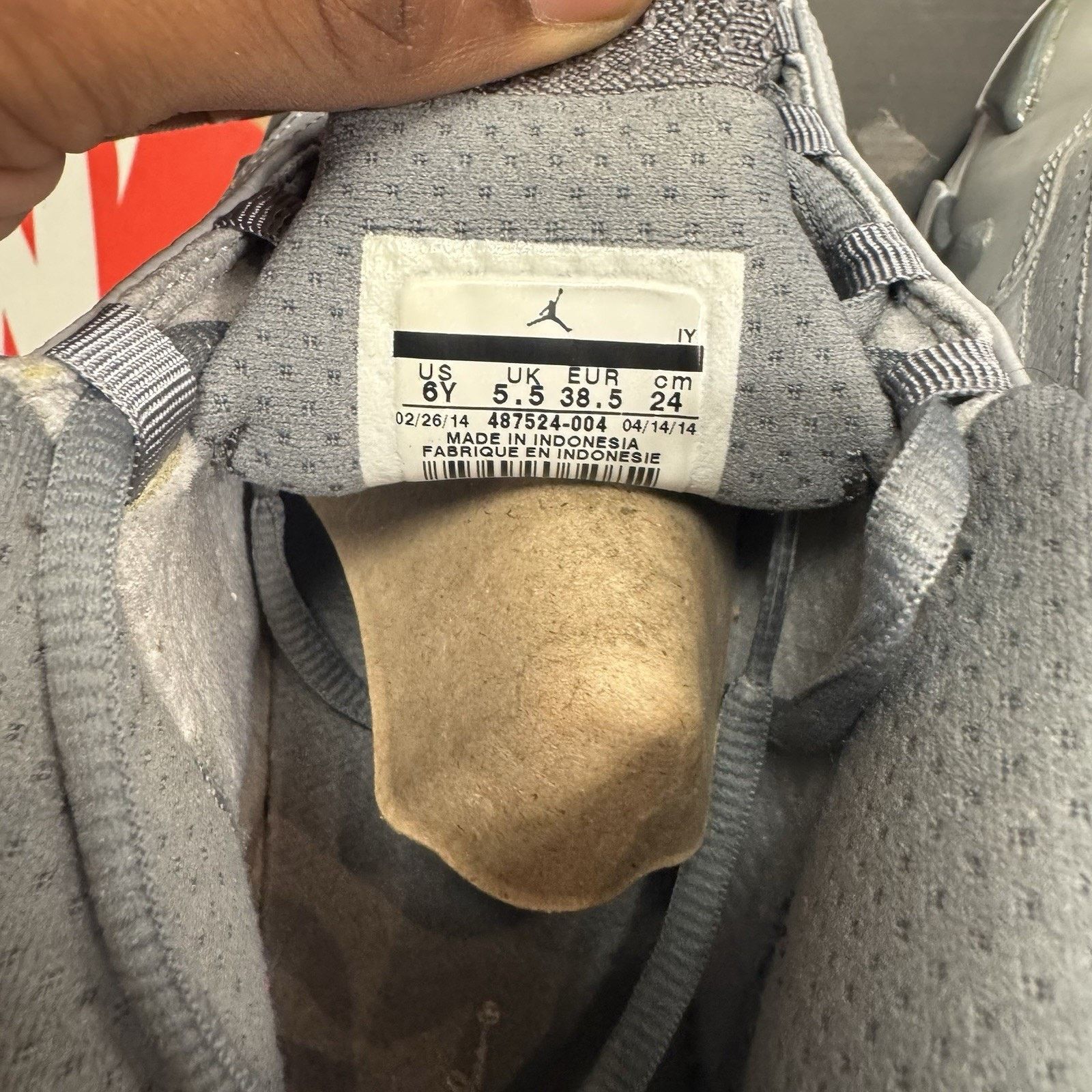 Jordan Brand Size 6Y - Youth Air Jordan 14 Retro Mid Wolf Grey Basketball Size US 6 / EU 39 - 6 Thumbnail