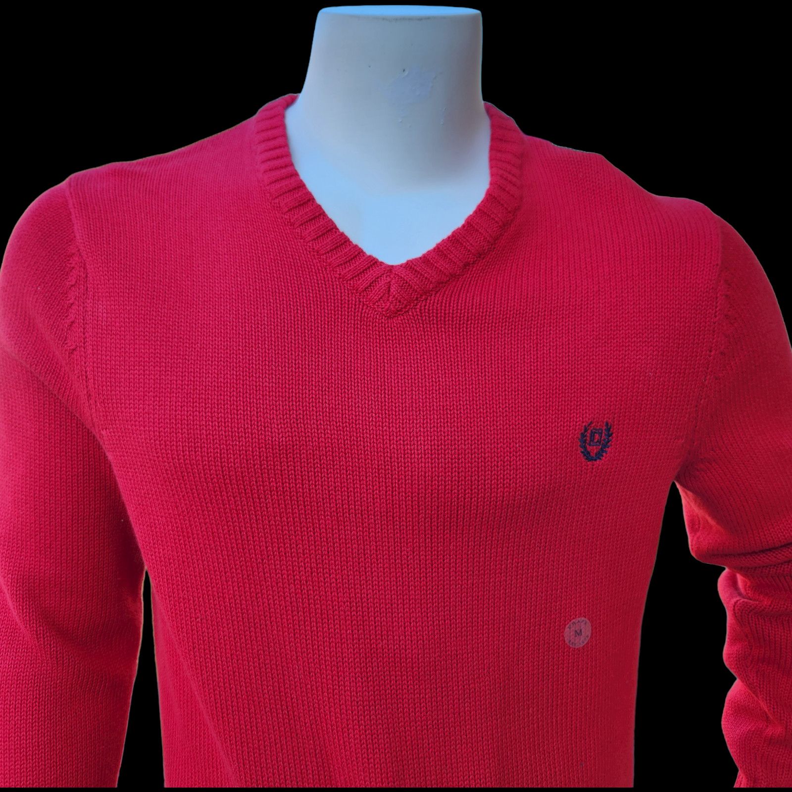 Chaps Men's Chaps V-Neck Cotton Sweater (63443) Red - Tag Size M Size US M / EU 48-50 / 2 - 11 Thumbnail