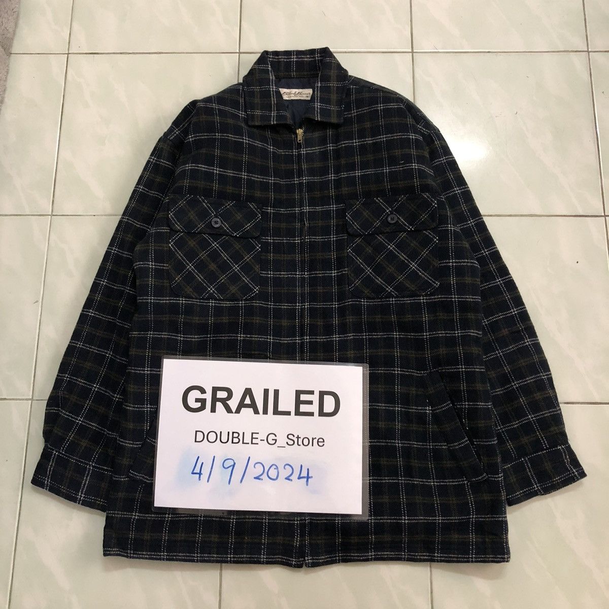 Japanese Brand × Vintage 📌VINTAGE ZIPPER JACKET BLACK BASS TARTAN ISSEY MIYAKE Size US M / EU 48-50 / 2 - 1 Thumbnail