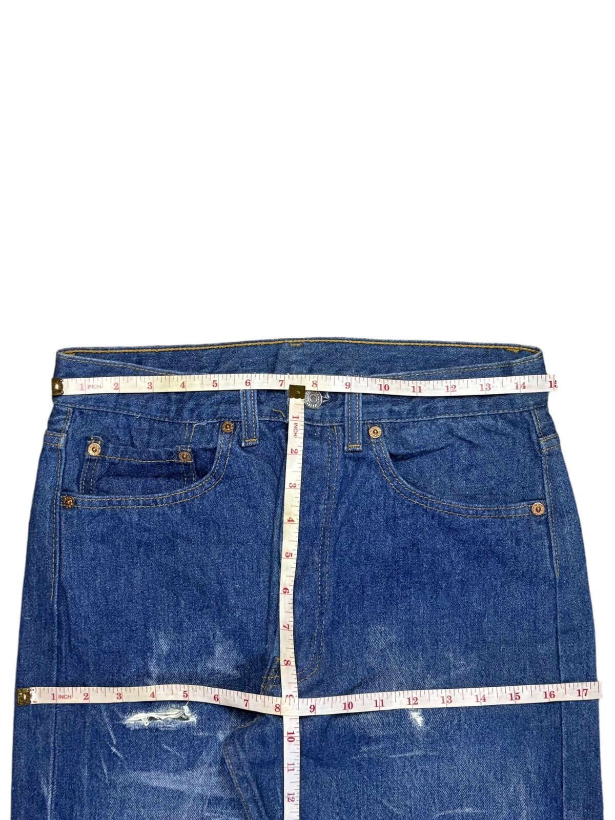 Levi's Vintage 90s Levis 501 Distressed Ripped Faded Loose Jeans Size US 30 / EU 46 - 12 Thumbnail