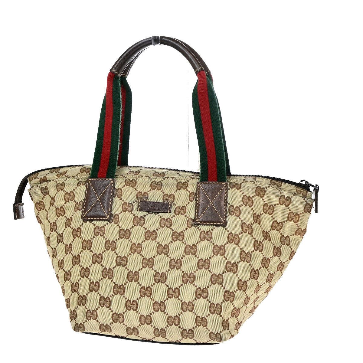 Gucci Sherry Beige Canvas Handbag (Pre-Owned) Size ONE SIZE - 1 Thumbnail