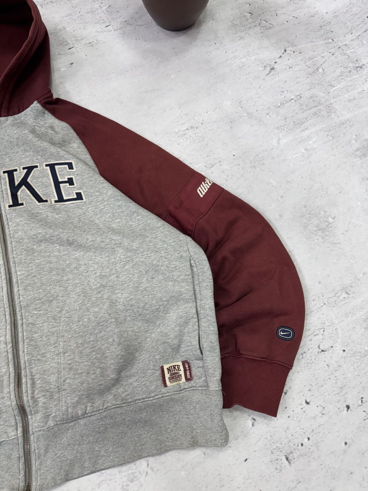 Nike × Vintage NIKE VINTAGE 00s y2k OVERSIZE BAGGY ZIP HOODIE CENTER LOGO Size US XXL / EU 58 / 5 - 3 Thumbnail
