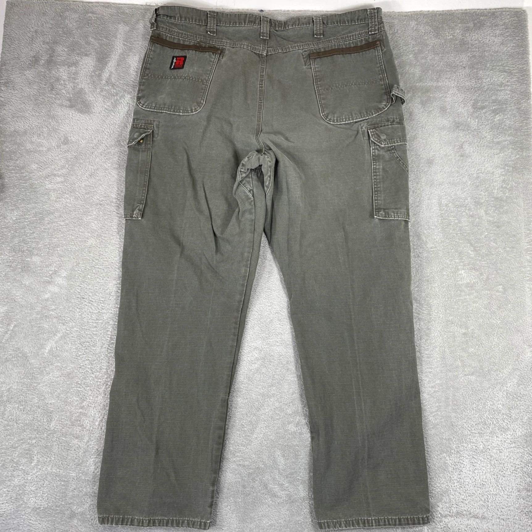 Wrangler Wrangler Riggs Workwear Cargo Pants Mens 42x34 Green Ripstop Utility Workwear Cargo Pocket Size US 42 / EU 58 - 2 Thumbnail