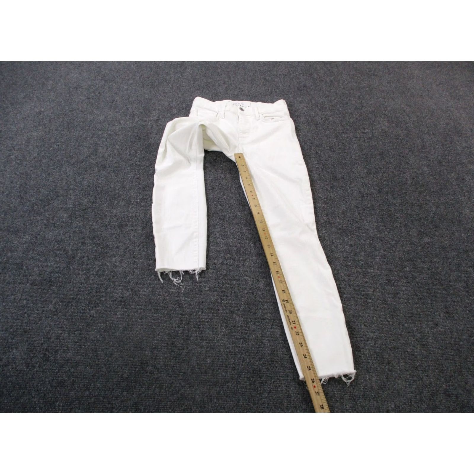 Frank & Eileen Frank Eileen Jeans Women 25 White Denim Skinny Sligo Preppy USA Made Stretch Size 42" / US 20 - 3 Thumbnail