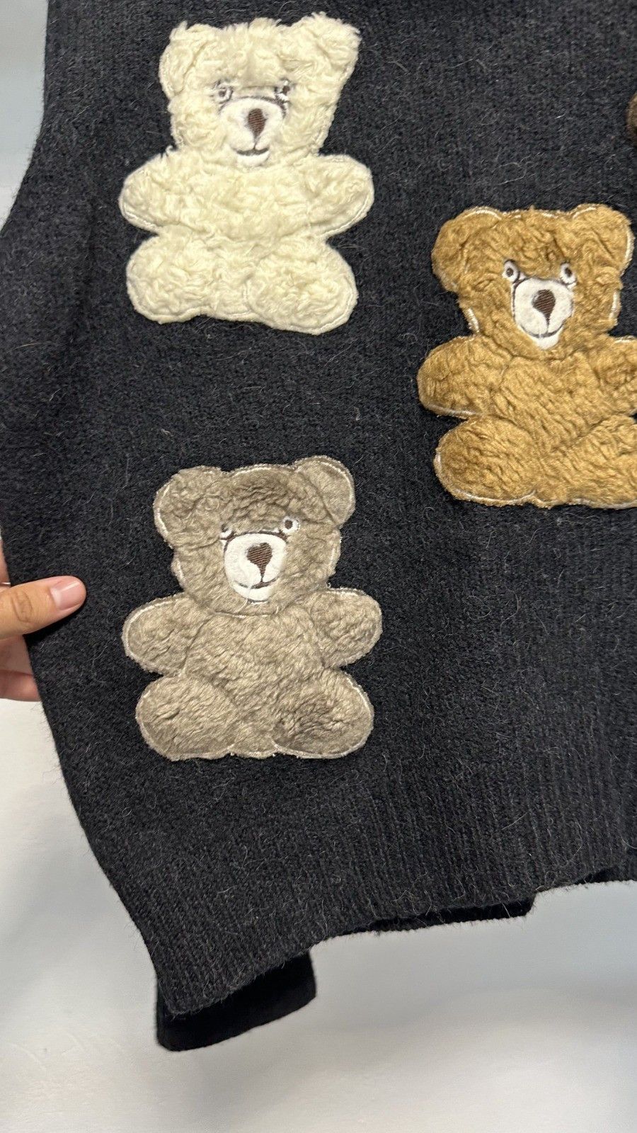 Moschino Archival Moschino Couture 90s Runway Teddy Bear Knit Sweater Size US XS / EU 42 / 0 - 4 Thumbnail