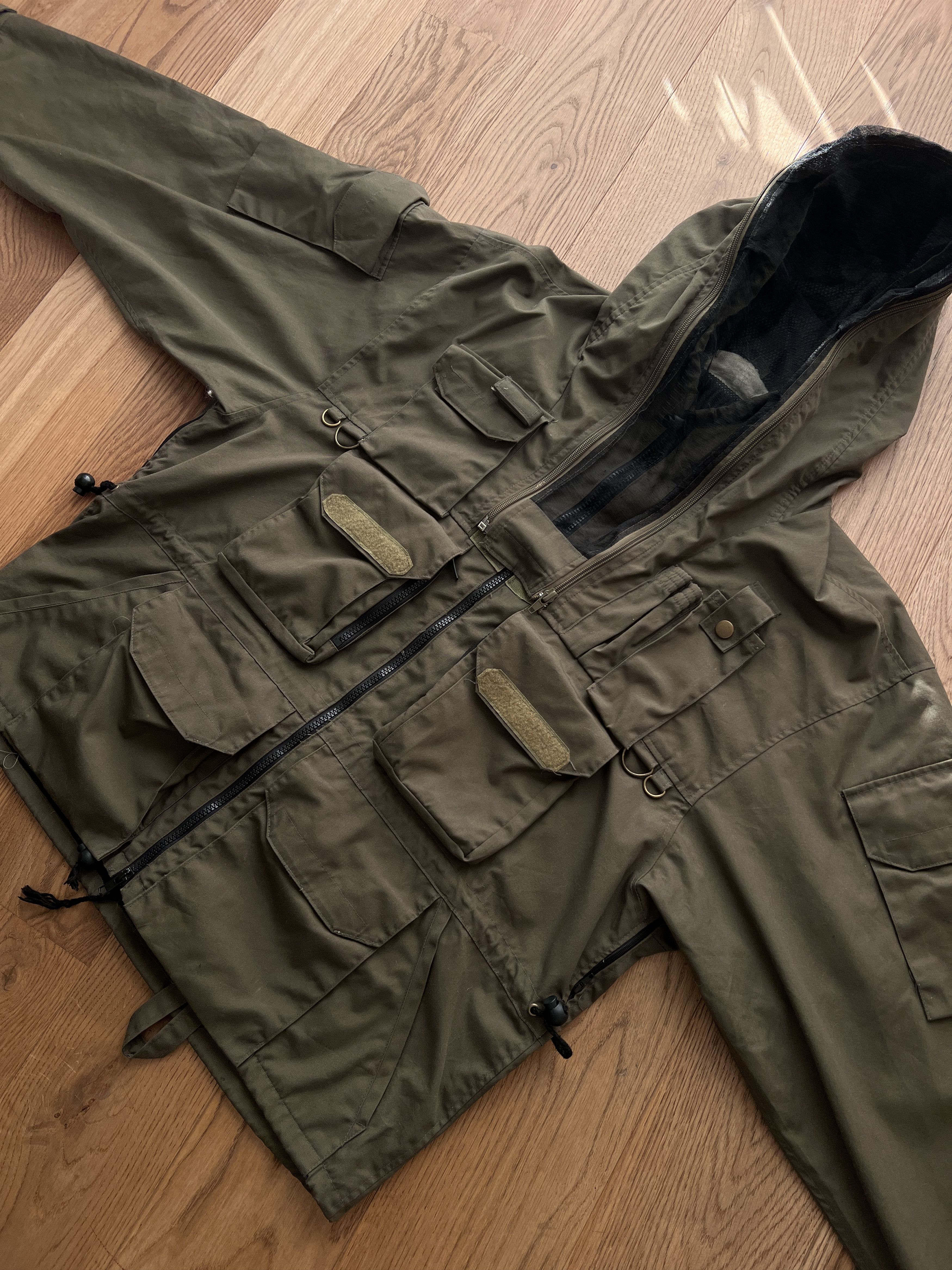 Schott Crazy VTG 90s multipocket army fishing mesh mask crop jacket Size US L / EU 52-54 / 3 - 13 Thumbnail