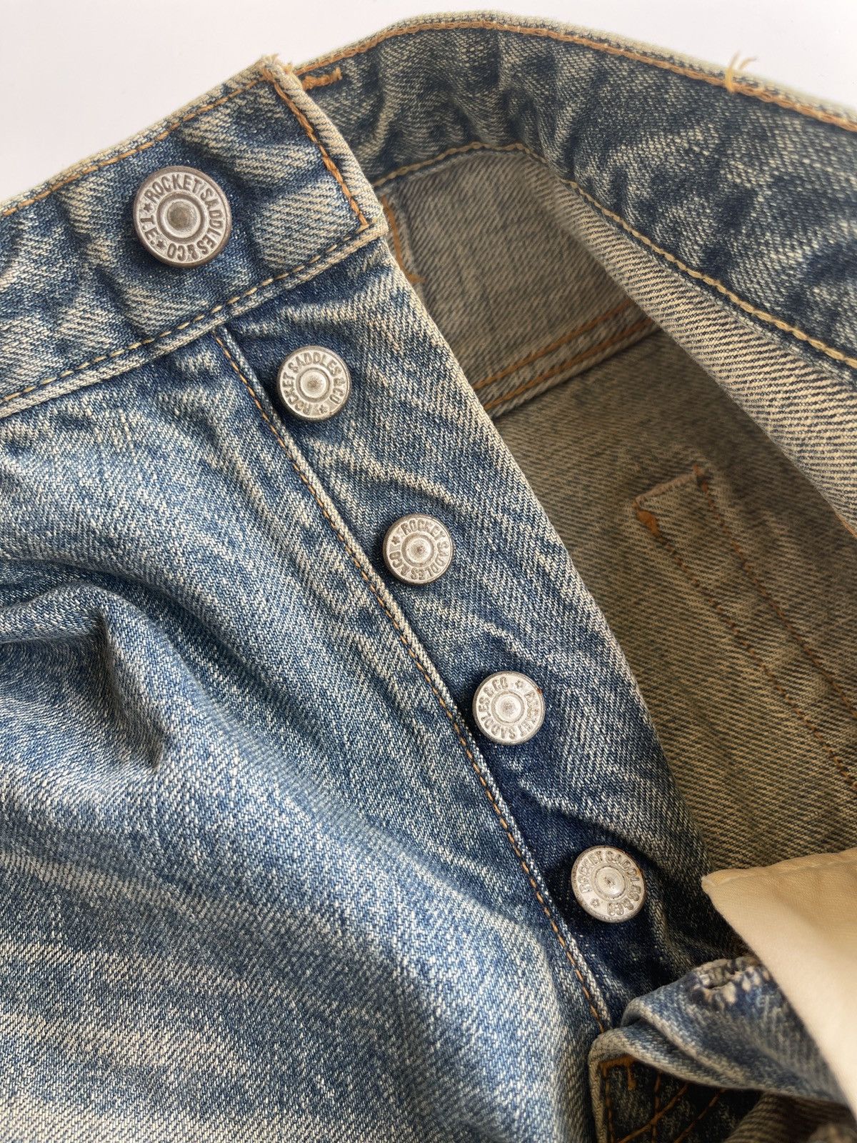 Japanese Brand Japanese Rocket Saddle Mudd Selvedge Jeans Size US 31 - 22 Thumbnail